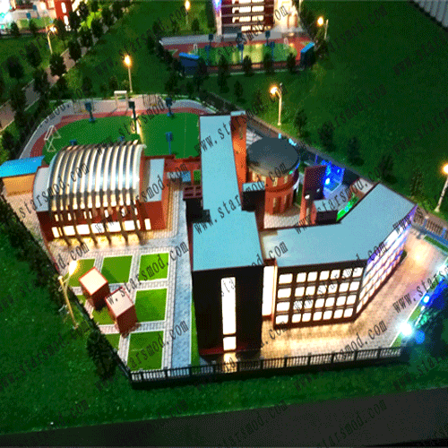  建筑單體模型制作 校園建筑模型沙盤